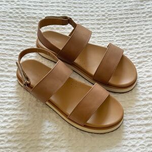 Nisolo Go-To Flatform Sandal 2.0 in Almond